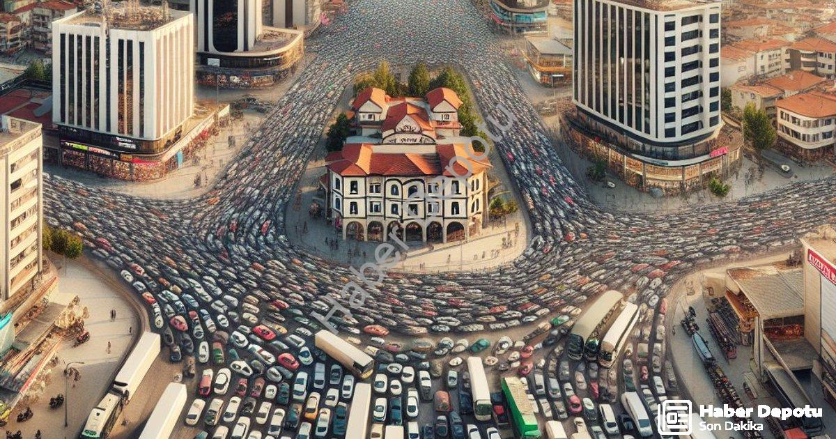 "Kütahya'da Tarihi Rekor: Araç Sayısı Merkez Nüfusunu Geride Bıraktı" başlıklı haber için fotorealis