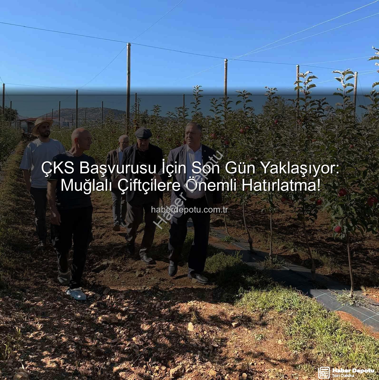 ÇKS başvurusu - ÇKS Başvurusu İçin Son Gün Yaklaşıyor: Muğlalı Çiftçilere Önemli Hatırlatma!